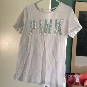 Victoria’s Secret pink white bling t shirt
